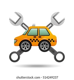 car taxi tools repair icon design vector illustration eps 10