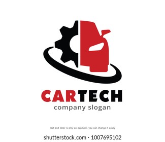 Car Tech Logo Template Design Vector, Emblem, Design Concept, Creative Symbol, Icon