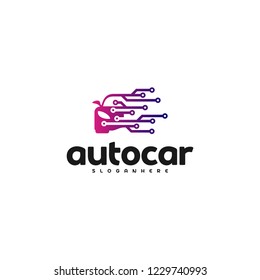 Car Tech Logo Template Design Vector. Auto car logo tech