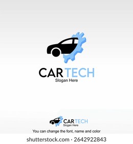Vetor de design de modelo de logotipo técnico de carro