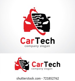 Car Technology Logo Template Design Vector, Emblem, Design Concept, Creative Symbol, Icon
