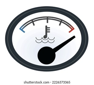 Car temperature gauge. vector illustration