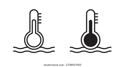Car temperature icon symbols. app and web UI solid and line icon, EPS10