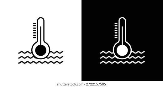 Autotemperatur-Symbol, Vektorgrafik - Vektorsymbole mit hoher Qualität in schwarzem Stil