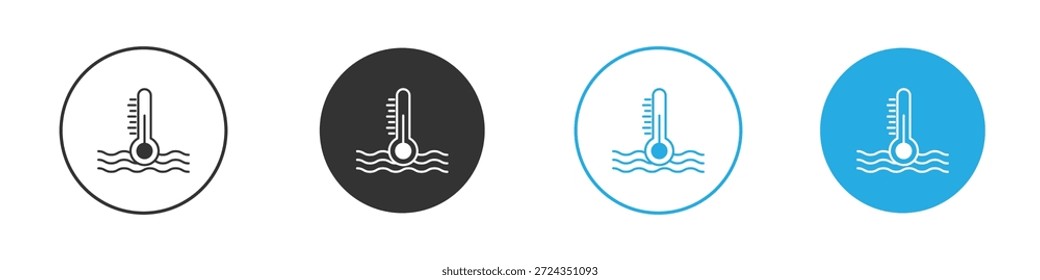 Elemento de diseño de iconos de temperatura del coche. Ilustración vectorial sobre fondo blanco.