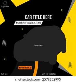 Car template banner social media. Flyer poster graphic background.