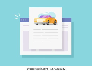Información de texto de Camión y documento de instrucción página web en línea o historial de automóviles descripción informe, concepto de contenido de vehículos creación o lectura cartografía plana vectorial dibujo moderno diseño moderno