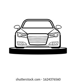 a car that stands on a stand.car illustration. Vector EPS 10