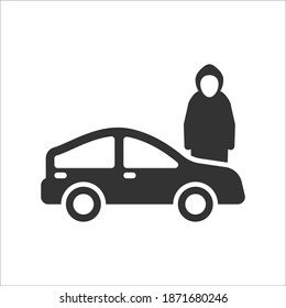 Automobil-Diebstahlsymbol, Vektorgrafik