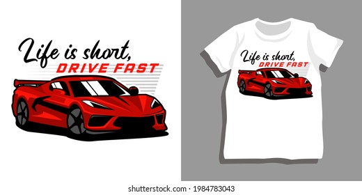 Car themed collection t-shirt design