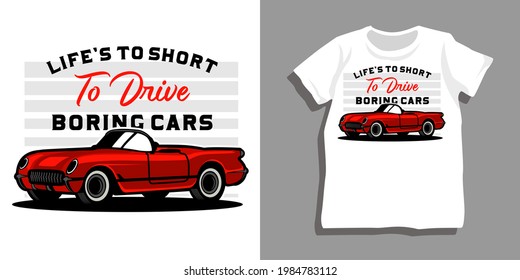 Car themed collection t-shirt design