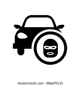 Car Thief Icon Illustration Isolated Vector Sign Symbol