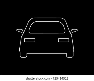 car thin line icon illustration design