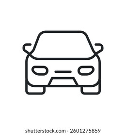 Car thin line icons. Perfect pixel on transparent background