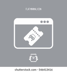 Car ticket - Vector icon for computer website or application