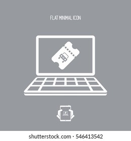 Car ticket - Vector icon for computer website or application