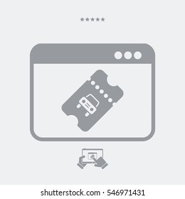Car ticket - Vector icon for computer website or application