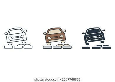 Car Tilt icons  symbol vector elements for infographic web