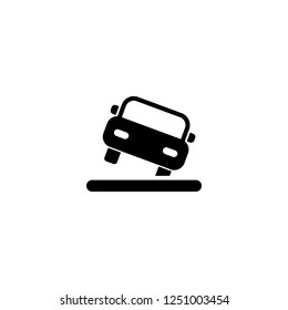 Car Tilt Vector Icon. Car Tilt Sign On White Background. Car Tilt Icon For Web And App