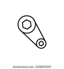 Car timing belt line icon. Vector illustration. EPS 10.