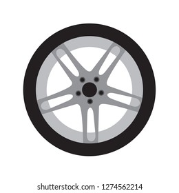 Car tire black icon vector design illustration.