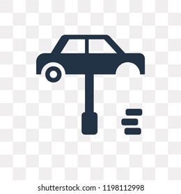 Car tire change vector icon isolated on transparent background, Car tire change transparency concept can be used web and mobile