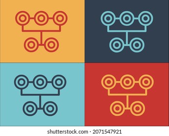 Car Tire Fitting Logo, Simple Flat Icon of car,wheel,tire