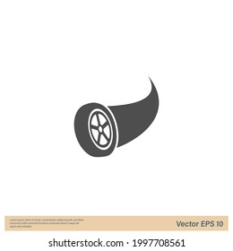 car tire icon simple design element 