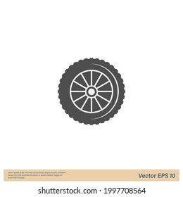 car tire icon simple design element 