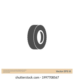 car tire icon simple design element 