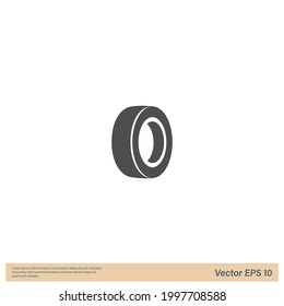car tire icon simple design element 