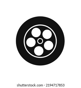 icono del neumático del coche con un diseño sencillo