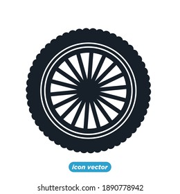 car tire icon template color editable. car tire symbol vector illustration for graphic and web design.