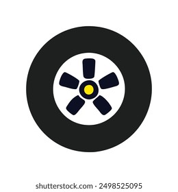 Car tire icon vector illustration 