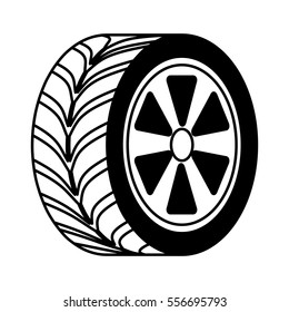 car tire isolated icon vector illustration design