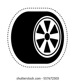 car tire isolated icon vector illustration design
