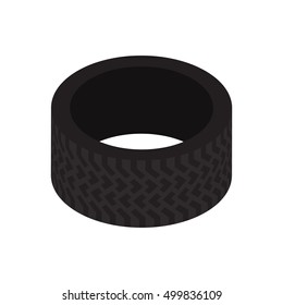 car tire Isolated Isometric Vector Illustration Created For Mobile, Web, Decor, Print Products, Application on white background