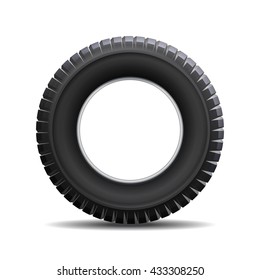 Car tire isolated on white background.