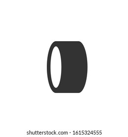 Car tire isolated vector icon grey