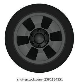 Car tire isolated. vector illustration