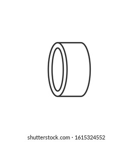 Car tire line vector icon