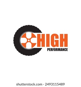 car tire logo illustration element design