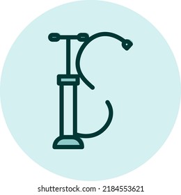 Car tire pump, illustration, vector on a white background.
