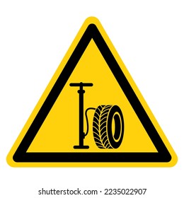 Car Tire Pump Symbol Sign, Vector Illustration, Isolate On White Background Label .EPS10