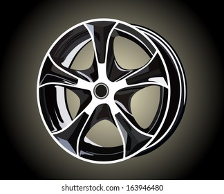 Car tire with rim 