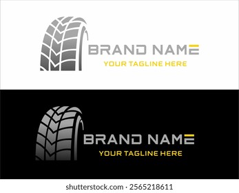 Car tire shop logo design transportation