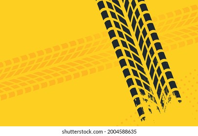 Car tire track wheel print background