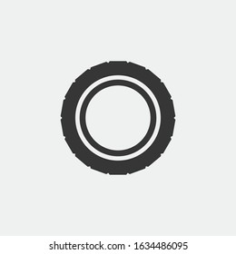 Car tire transport vector icon