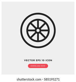 Car tire vector icon