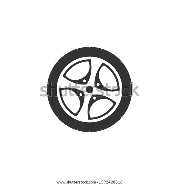 car tire vector icon\
design template\
